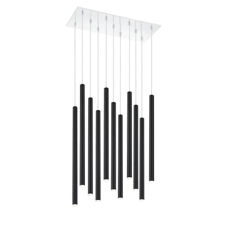 Z-Lite Forest 11 Light Island/Billiard, Chrome & Matte Black 917MP24-MB-LED-11LCH